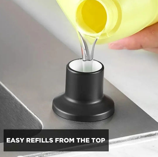 Încorporat Dispenser Bucătărie Plastic Negru 300ml