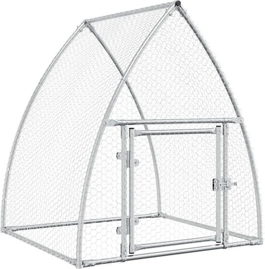 vidaXL Poultry Coop of Galvanized Steel L1.2 x W1.05 x H1m