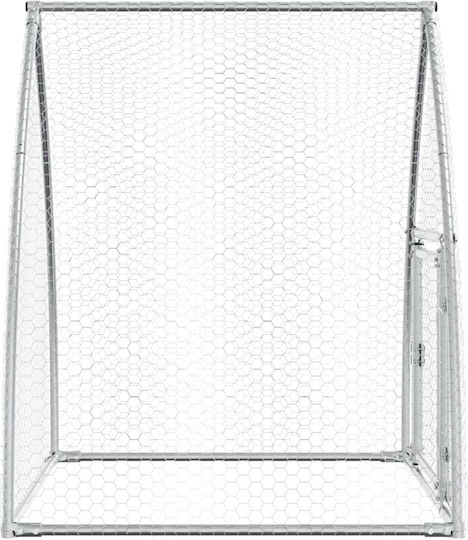 vidaXL Poultry Coop of Galvanized Steel L1.2 x W1.05 x H1m