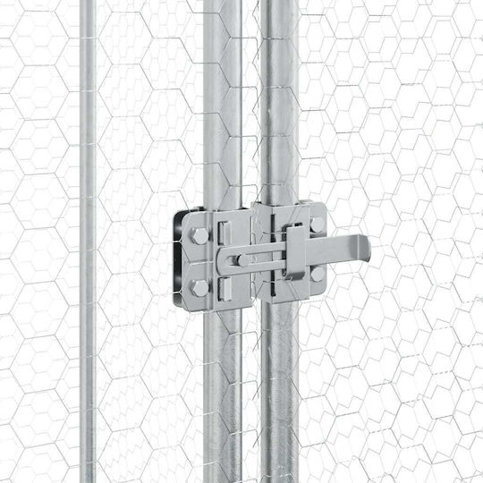 vidaXL Poultry Coop of Galvanized Steel L2 x W1.9 x H1m