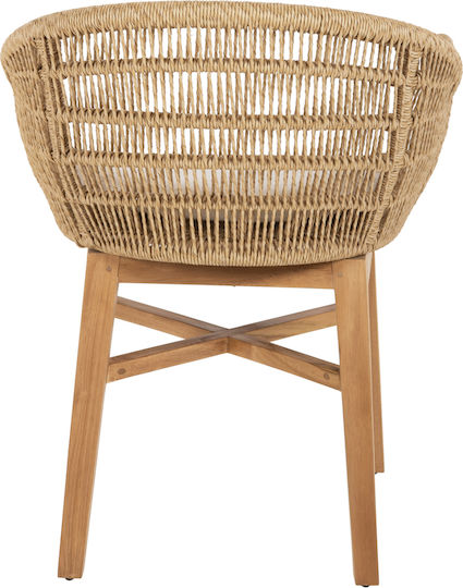 Gartenstühle Außenseite Holz Lamora Tasten mit Kissen 60x61x78cm