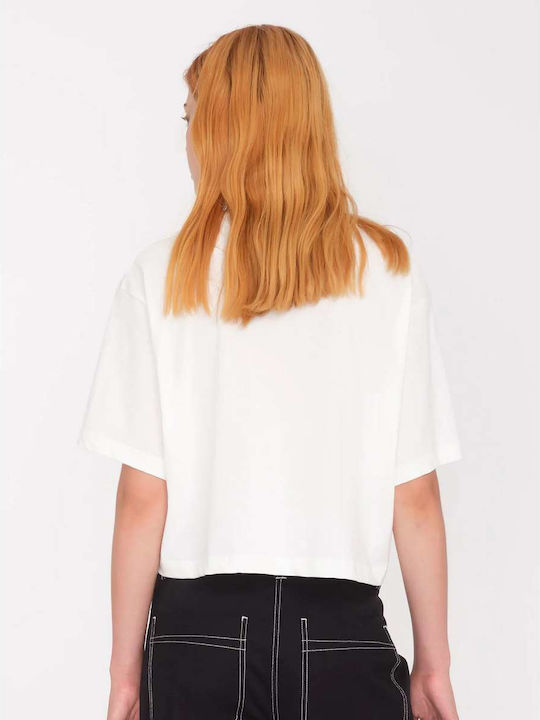 Volcom Damen Oversized T-shirt Weiß