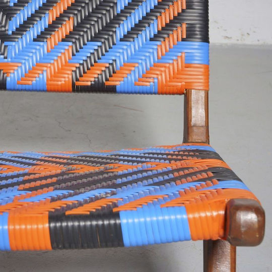 Outdoor Chair Wooden Teak Multicolored 87x70x70cm
