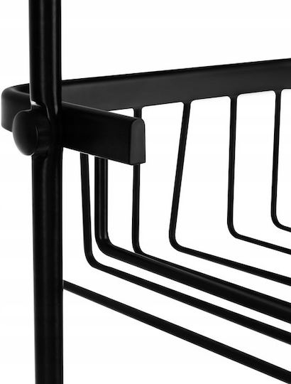 Montat pe perete Raft Baie Metal 63x14x28.5cm Neagră