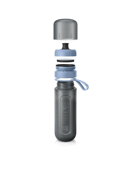 Brita Active Plastic Water Bottle with Mouthpiece and Filter 600ml Blue