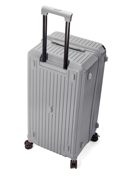 Benzi Medium Hard Gray Suitcase With 4 Wheels Height 62cm
