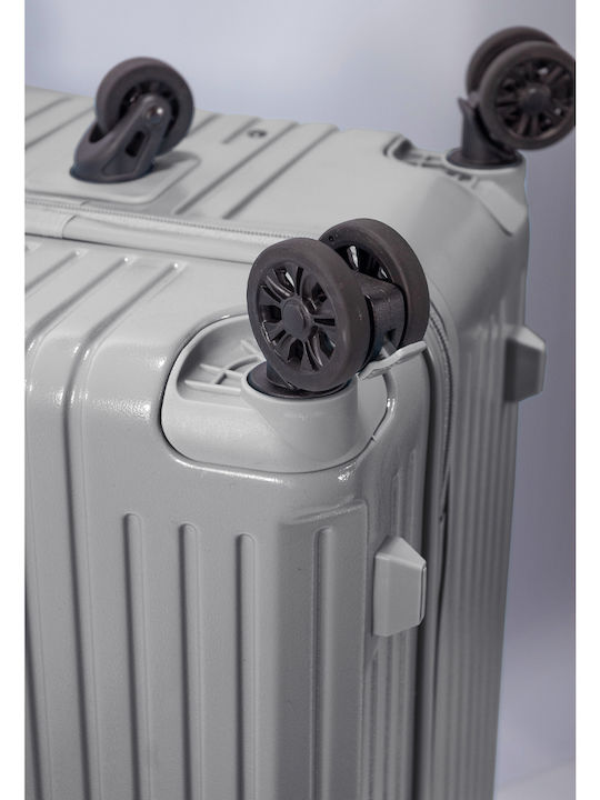 Benzi Medium Hard Gray Suitcase With 4 Wheels Height 62cm