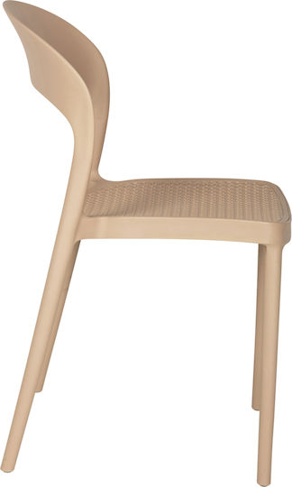 Outdoor Chair Polypropylene Cleo Brown 49x54.5x80.5cm
