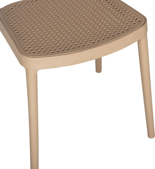 Outdoor Chair Polypropylene Cleo Brown 49x54.5x80.5cm