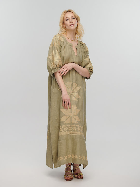 Greek Archaic Kori Maxi Dress Gold