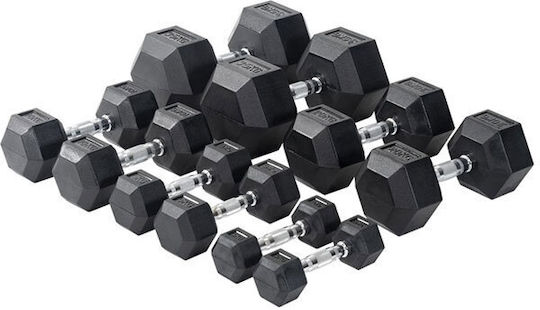 Viking Rubber Hexagon Dumbbell 1 x 15kg