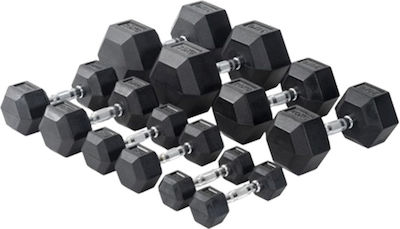 Viking Rubber Hexagon Dumbbell 1 x 9kg