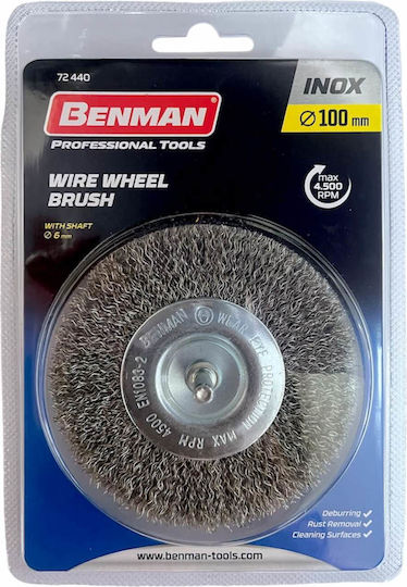 Benman Werkzeugdrahtbürste 100mm