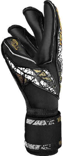 Reusch Attrakt Gold X Evo Cut Finger Support Голмански ръкавици за Възрастни Черен