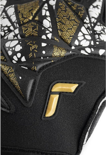 Reusch Attrakt Gold X Evo Cut Finger Support Голмански ръкавици за Възрастни Черен
