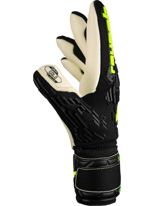 Reusch Attrakt Freegel Gold Finger Support Mănuși portar de Copii Negre