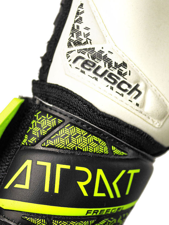 Reusch Attrakt Freegel Gold Finger Support Mănuși portar de Copii Negre
