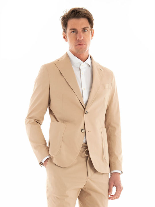 Manuel Ritz Men's Suit Beige