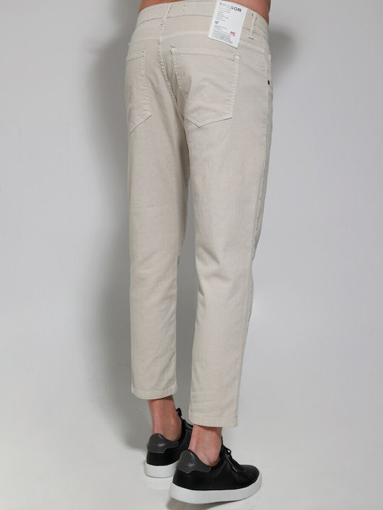 Herren Jeanshose Gekürzt Beige