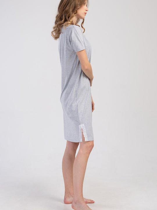 Vienetta Secret Summer Women's Nightdress Gray