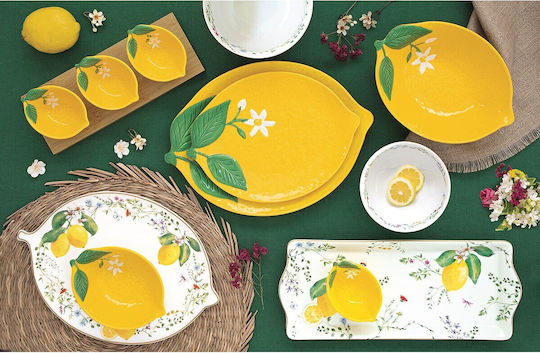 Easy-Life Serving Platter Oval made of Porcelain Multicolored 25x18cm