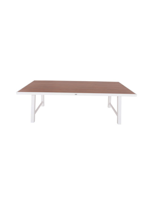 Garden Table for Small Outdoor Spaces Aluminum Gobar White 70x70x75cm