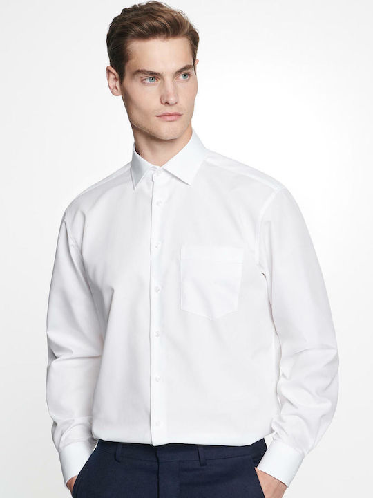 Seidensticker Men's Shirt Long Sleeve White