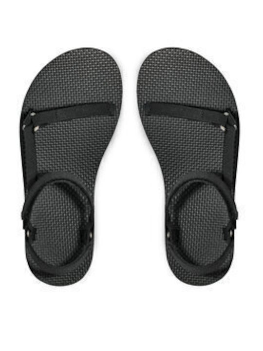 Women's Sporty Black Flat Sandals