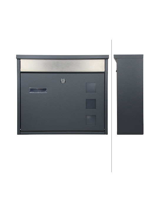 ML-Design Γραμματοκιβώτιο Εξωτερικού Χώρου Inox σε Γκρι Χρώμα 36x31.5x11.5cm ML-Design Γραμματοκιβώτιο Εξωτερικού Χώρου Inox σε Γκρι Χρώμα 36x31.5x11.5cm