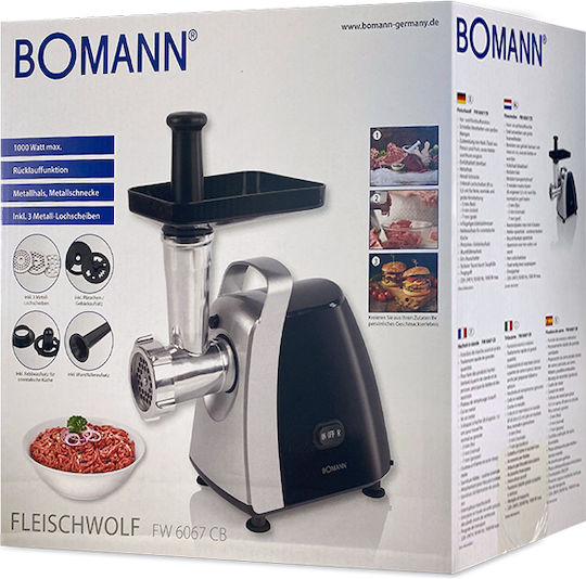 Bomann Μηχανή Άλεσης Κιμά 1000W Μαύρη