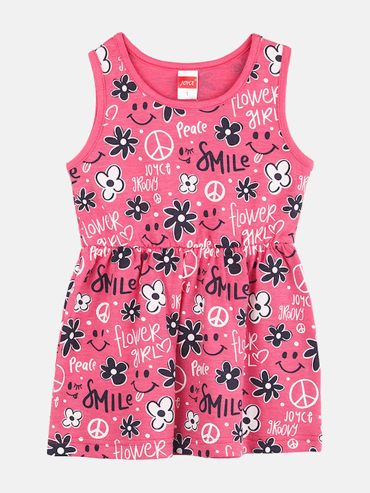 Peace Set Kinderkleider Ärmellos Fuchsia