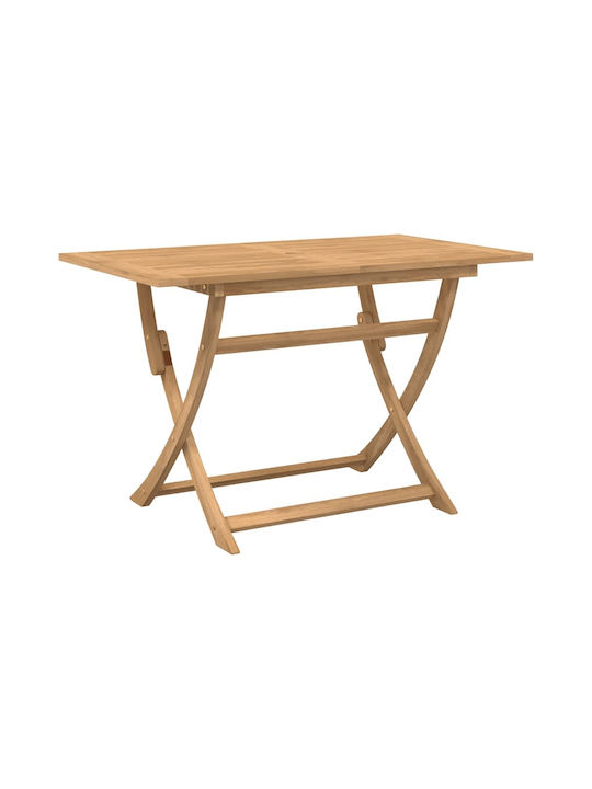 Tisch Zusammenklappbar Acacia 120x70x75cm