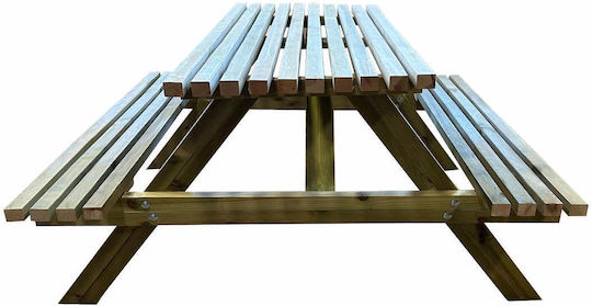 Tisch Picknick 150x150x75cm Braun