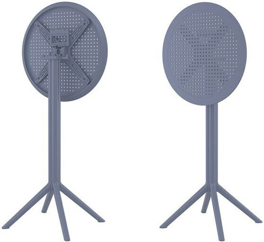 Tisch Bar für kleine Außenbereiche Zusammenklappbar Sky Dark Grey 60x60x108cm