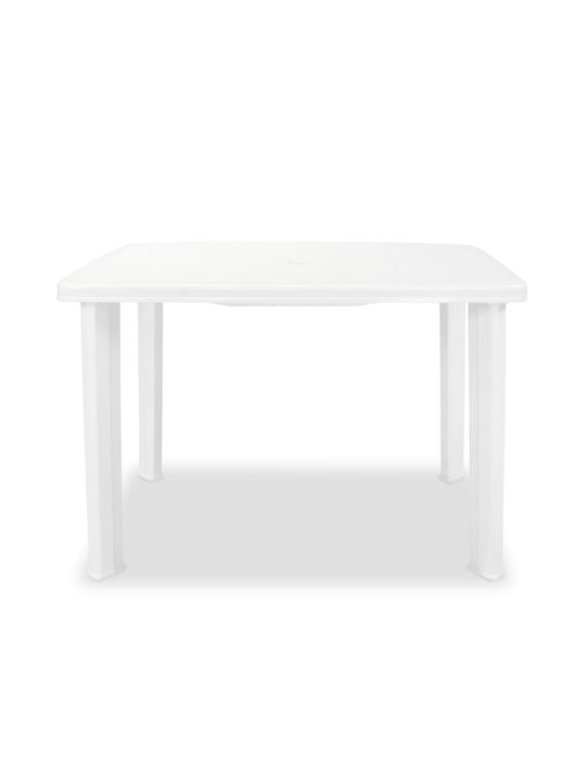 Plastic Masa pentru spații exterioare Alb 101x68x72buc