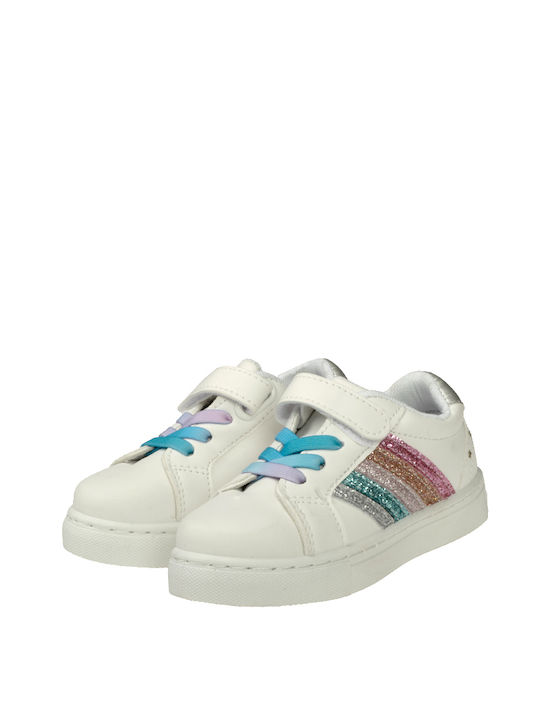 Happy Bee Kids Sneakers with Scratch White