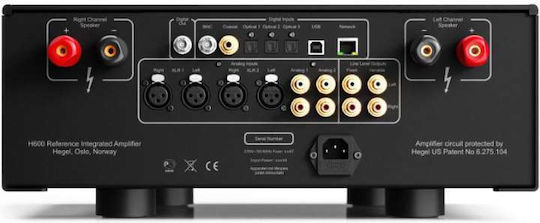 Hegel Ολοκληρωμένος Ενισχυτής Hi-Fi Mono 303W/8Ω H600 Μαύρος
