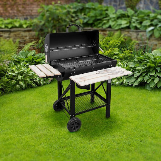 Charcoal Grill with Lid and Thermometer