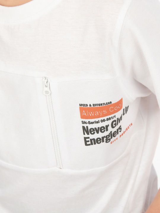 Energiers Kinder-T-Shirt Weiß