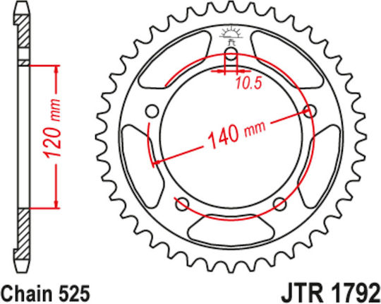 JT Sprockets Rear Sprocket for Suzuki V-Strom 650 / DL 1000 V-STROM for Triumph Bonneville / Daytona / Scrambler