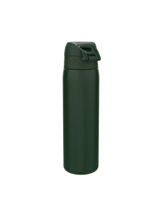 Ion8 Water Bottle Stainless Steel 600ml Green