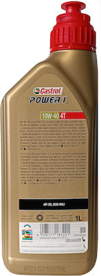 Castrol Power 1 4T Semi-Synthetic 10W-40 4-Stroke Motorcycle Motor Oil 1lt