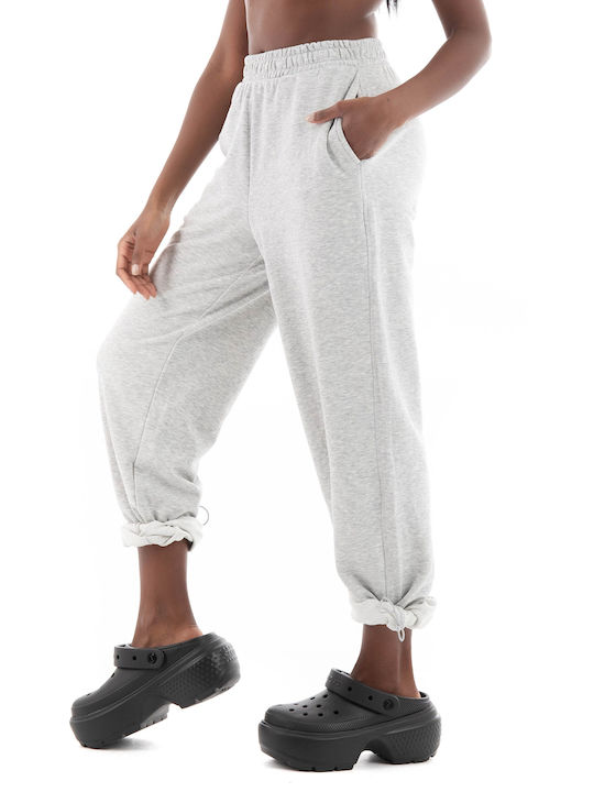 Only Women's Cotton Trousers Gray