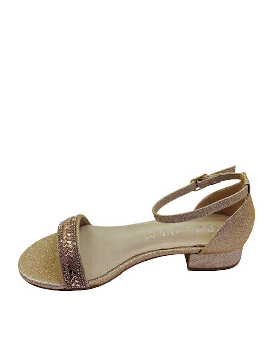 Sandale Copii Anatomice Culoare Roz Auriu