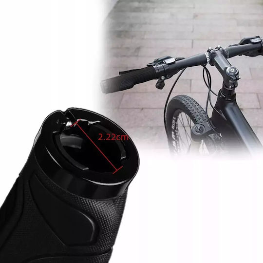 Rockbros BT1802BK Χειρολαβές Ποδηλάτου σε Μαύρο Χρώμα από καουτσούκ