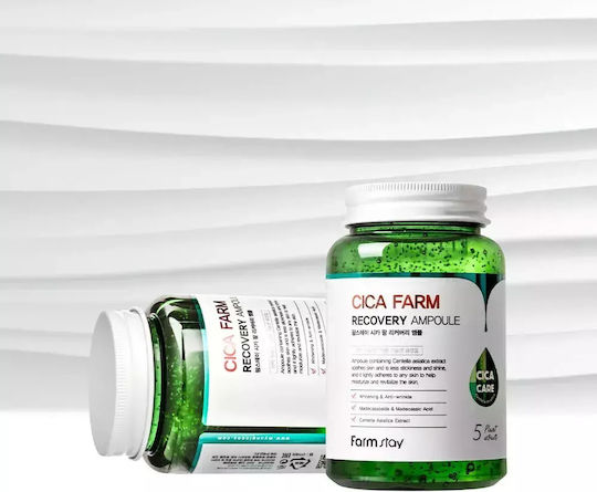 Farm Stay Cica Farm Хидратиращ И Противостареещ Ампулен Серум За Лице С Центела Азиатика И Витамин C За Блясък 250мл