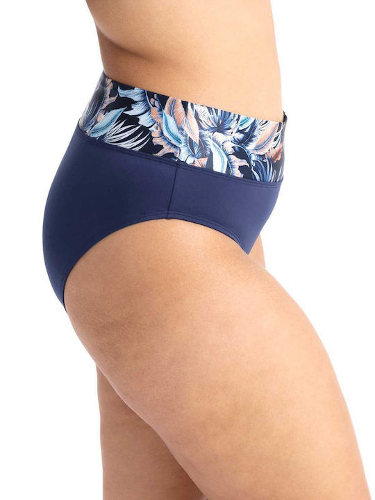Bikini Slip Hohe Taille Blau