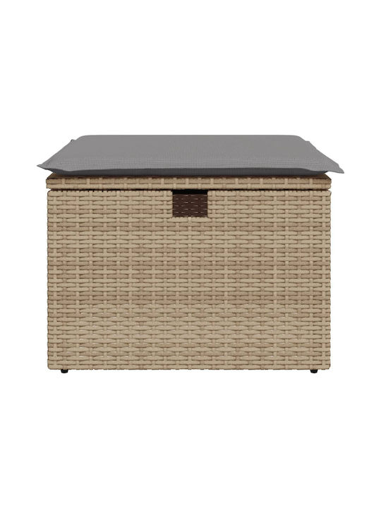 Stool Outdoor Beige 55x55x37cm