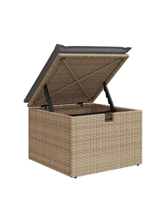 Stool Outdoor Beige 55x55x37cm