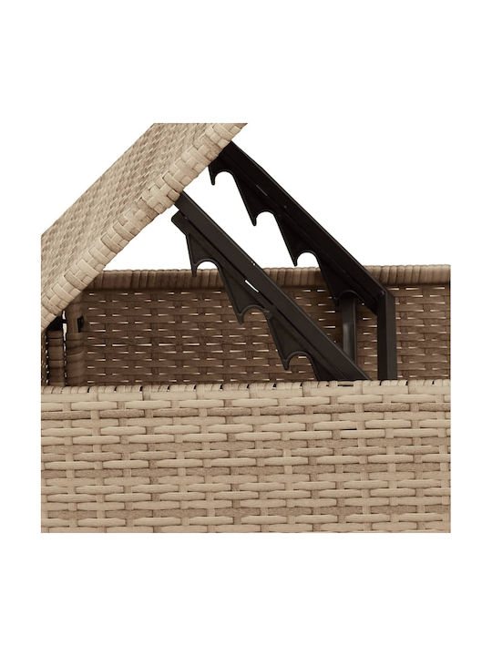 Stool Outdoor Beige 55x55x37cm